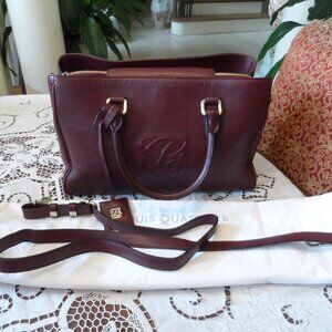New Louis Quatorze Burgundy Leather Satchel/Crossbody Bag